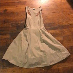 Khaki fit and flair khaki dress